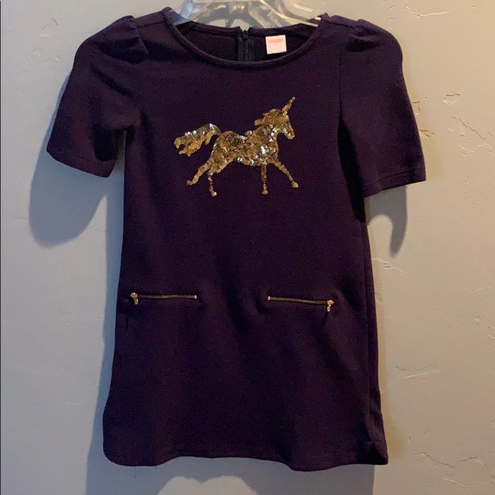 Gymboree navy size 7 unicorn dress